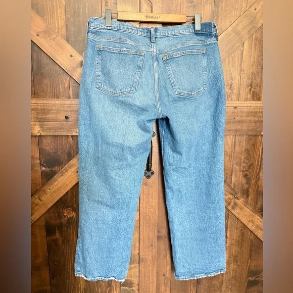 Abercrombie & Fitch Vintage Low Rise Stretch Baggy Jean Medium Wash Size 31/12R - Picture 6 of 13